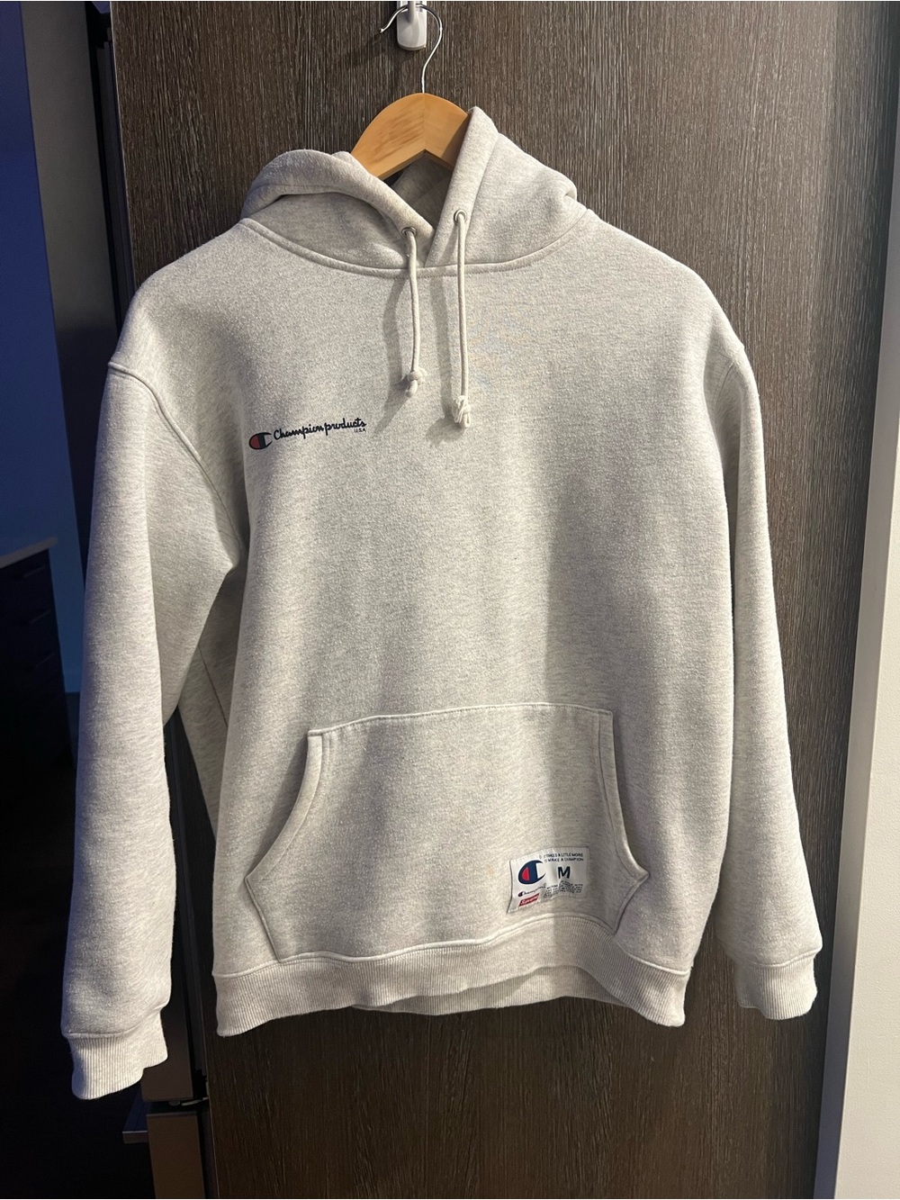 Champion supreme Light Gray Pullover Hoodie - Men's